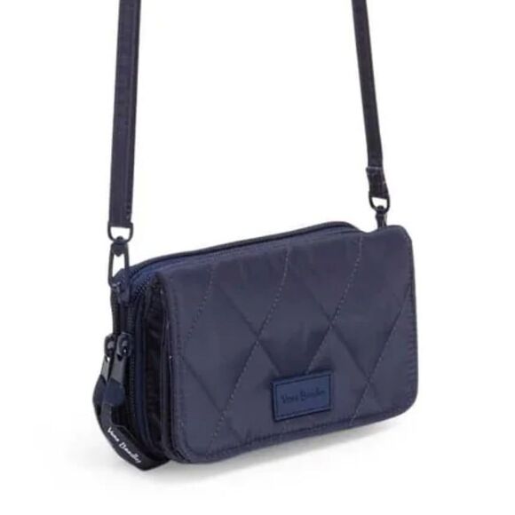 Vera Bradley RFID 3 in 1 Navy Ultralight Quilted Water Repellent Crossbody Bag - Picture 1 of 17